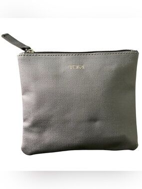 Tumi For Delta Unisex Travel Pouch Bag Zip Gray Lined 6x7